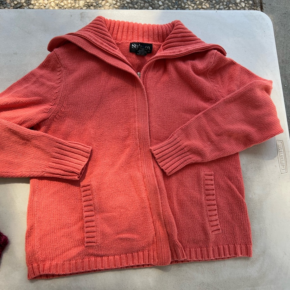 Zip knit cardigan